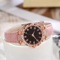 Women's faux leather strap digital luminous quartz watch - simple fashion wristwatch for students
