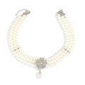 Baroque pearl necklace wholesale cross-border diamond flower sweater chain multi-layer retro niche high-end collarbone chain