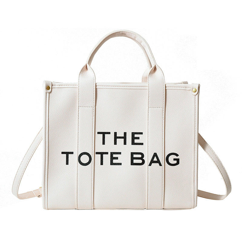 Women's shoulder bag 2025 new style minimalist casual large capacity handbag crossbody bag cross-border letter print tote bag
