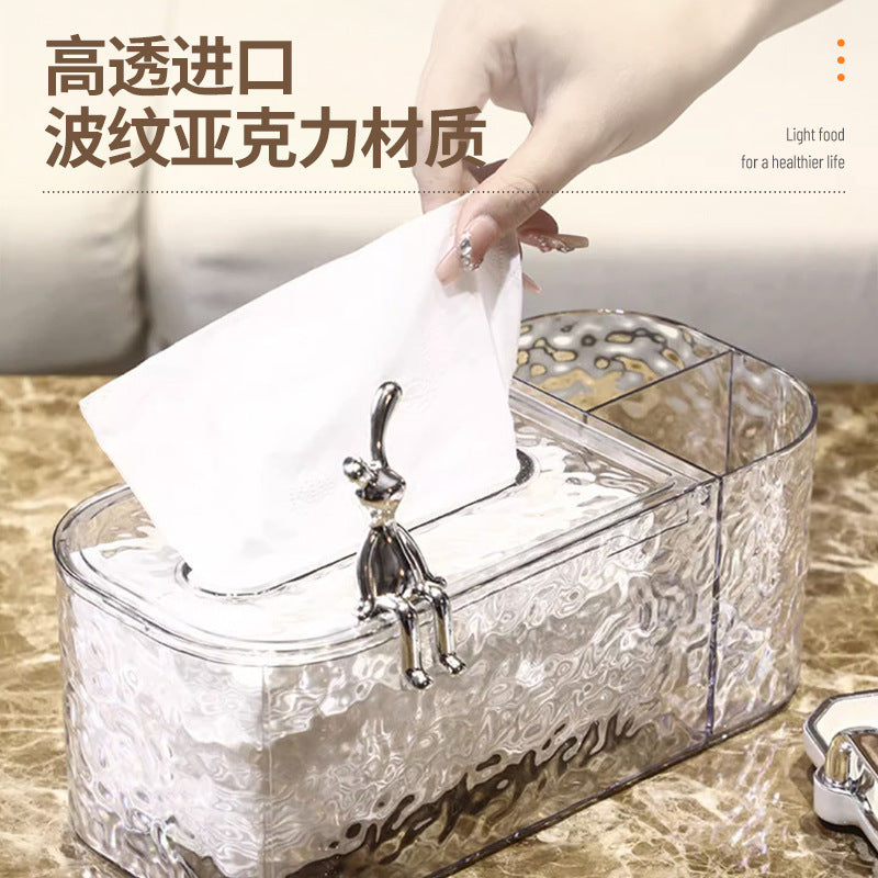 Hand wipe tissue box Acrylic living room bathroom pumping box Paper box Napkin surface paper box Paper towel storage box