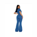 Amazon cross-border fashion european and american style slim fit inspopular same style sexy fashion denim jumpsuit