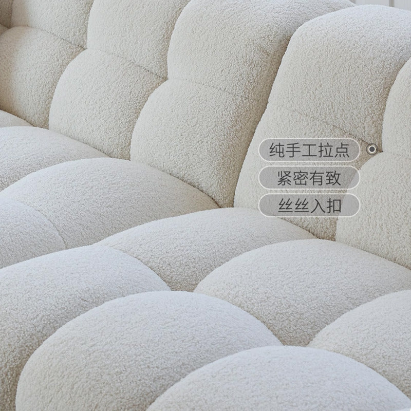 Foshan factory cream style marshmallow fabric sofa small apartment normcorefrench scandinavian cashmere retro sofa