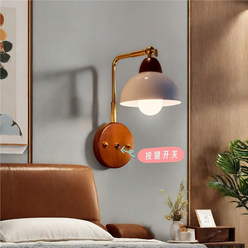 Cream bedroom bedside lamp wall lamp casual modern creative aisle living room background wall foldable study retro