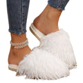 new arrival cotton slippers fall and winterthickenedstuffed toe cotton slippers home indoor heattechfashion fur slippers for women