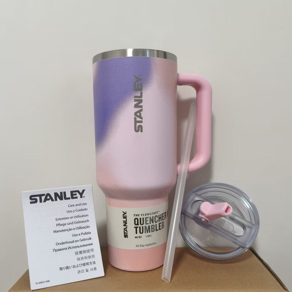 Amazon stanley 3rd generation ice cup 304 stainless steel vacuum insulated cup outdoor portable foldable straw cup