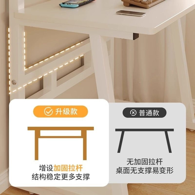 Double-layer desktop computer desk simple small for home mini movable desk bedroom single small apartment computer table