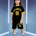 wholesale girls' short-sleeve and shorts sets, fashionable spring, summer, and autumn outfits for girls