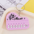 Mini pocket piano keychain - kids' electronic keyboard cartoon keychain pendant - playable, light-up creative toy