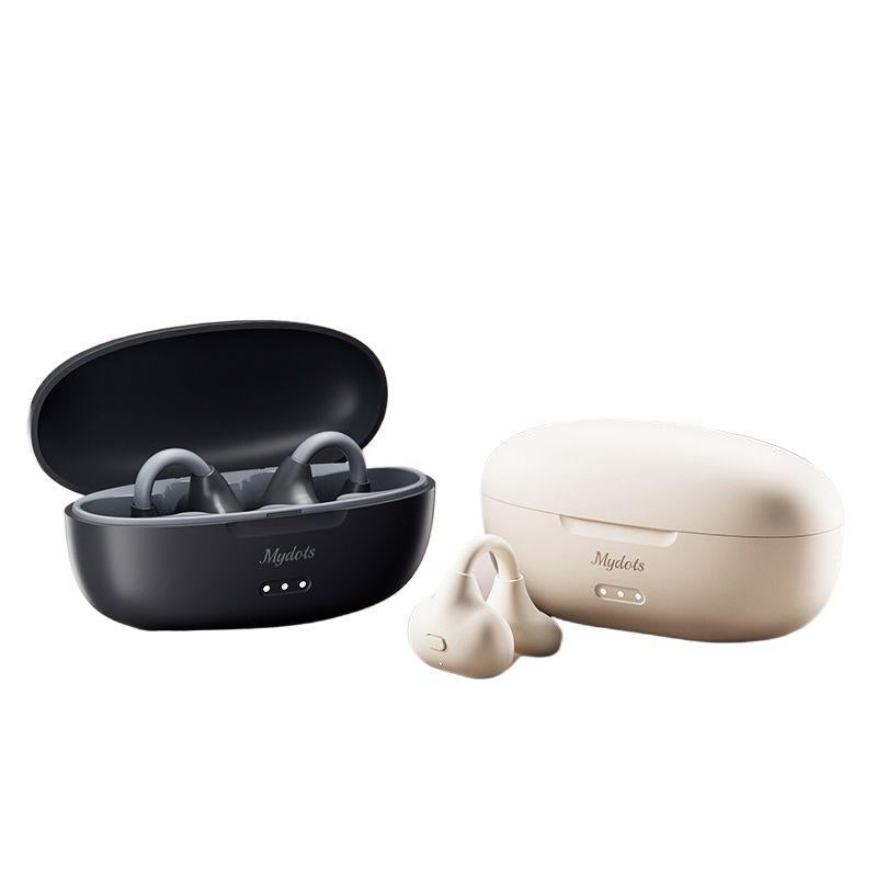 Open bluetooth headphones with ai voice wake-up, hd audio, clip-on design, ideal for running and sports, deep bass, ultra-long battery life, in-ear smart headphones
