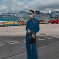 women's clothing,  style: european, american, and korean-inspired casual, minimalist, and versatile long-sleeved denim sets, perfect for work or everyday wear. fashionable and retro