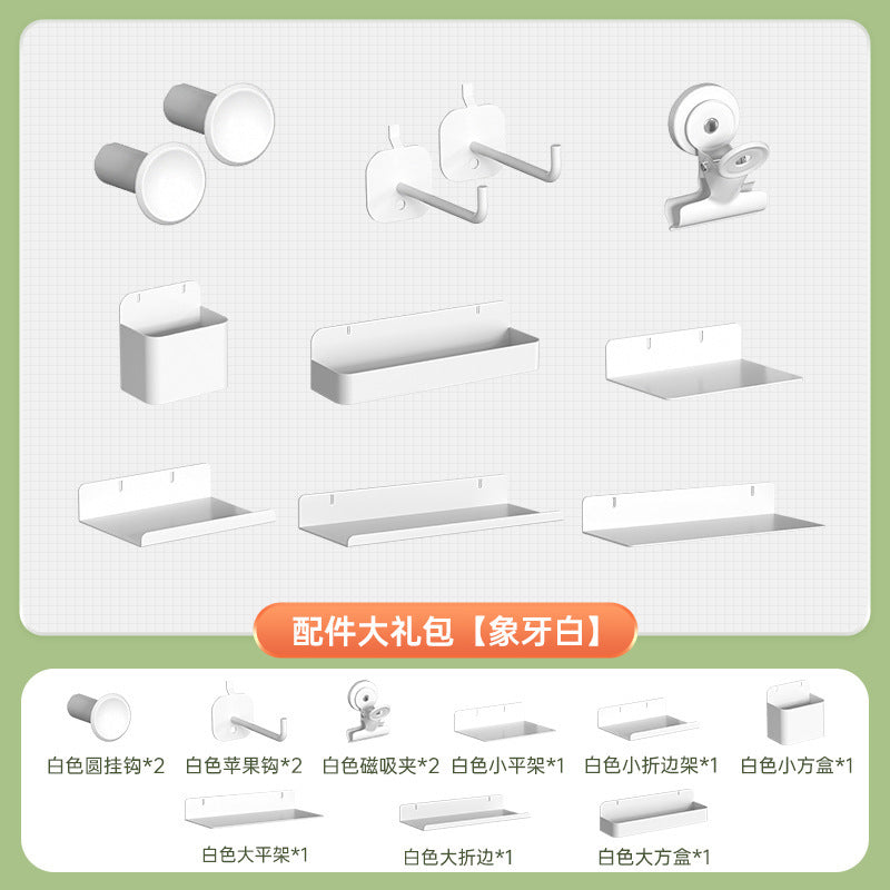 【perforated pegboard shelving】multi-tier shelving unit bookshelf kitchen storage rack shoe rack side panel steel shelving