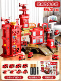 Fire station parking garage [battery gift set] - 6 toy cars + 2 airplanes