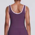new arrival color matching double-sided brushed tight breathable long sports vest running fitness yoga wear tops for women
