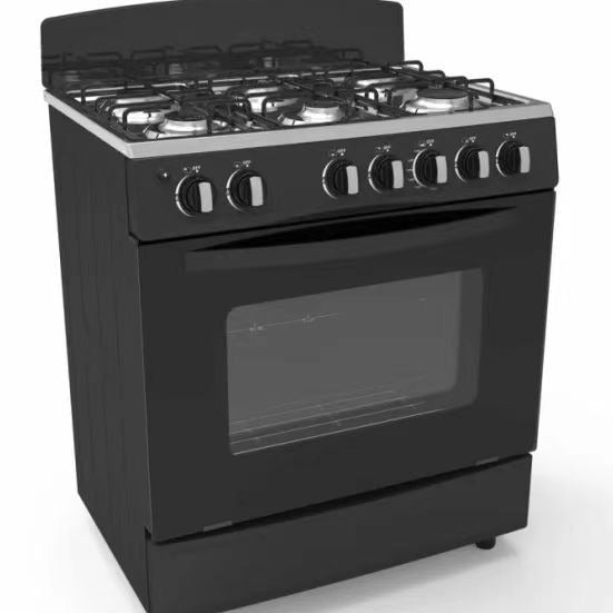 Burner stove with gas oven upright integrated stove 6 six burners 760 wide european standard british standard barbecue