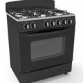 Burner stove with gas oven upright integrated stove 6 six burners 760 wide european standard british standard barbecue