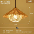 Straw hat chandelier southeast asian rattan creative bamboo art restaurant wedding store hotel b&b lampshade bamboo woven decorative chandelier