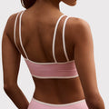 Shockproof with chest pad high elastic brushed fitness tops tennis skirt halter sports intimates short skirt yoga suit for women