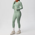 Cloud-soft slim-fit brushed nylon pocket pant set - quick-dry, breathable yoga, running, and fitness activewear three-piece set