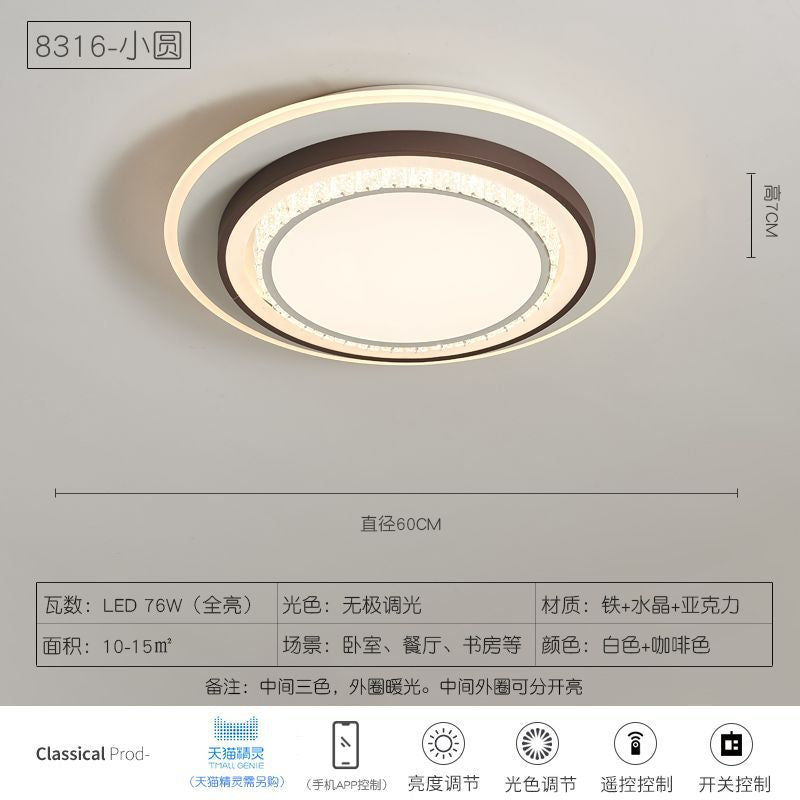 Led ceiling light round living room lamp 80cm minimalist modern elegant home bedroom light 1m large round room lighting fixture