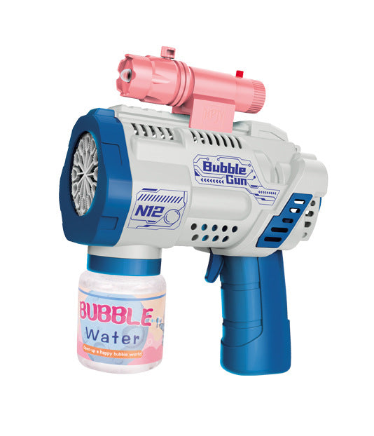 Tiktok viral 12-hole neptune bubble machine - fully automatic gatling bubble gun - handheld bubble blower for kids