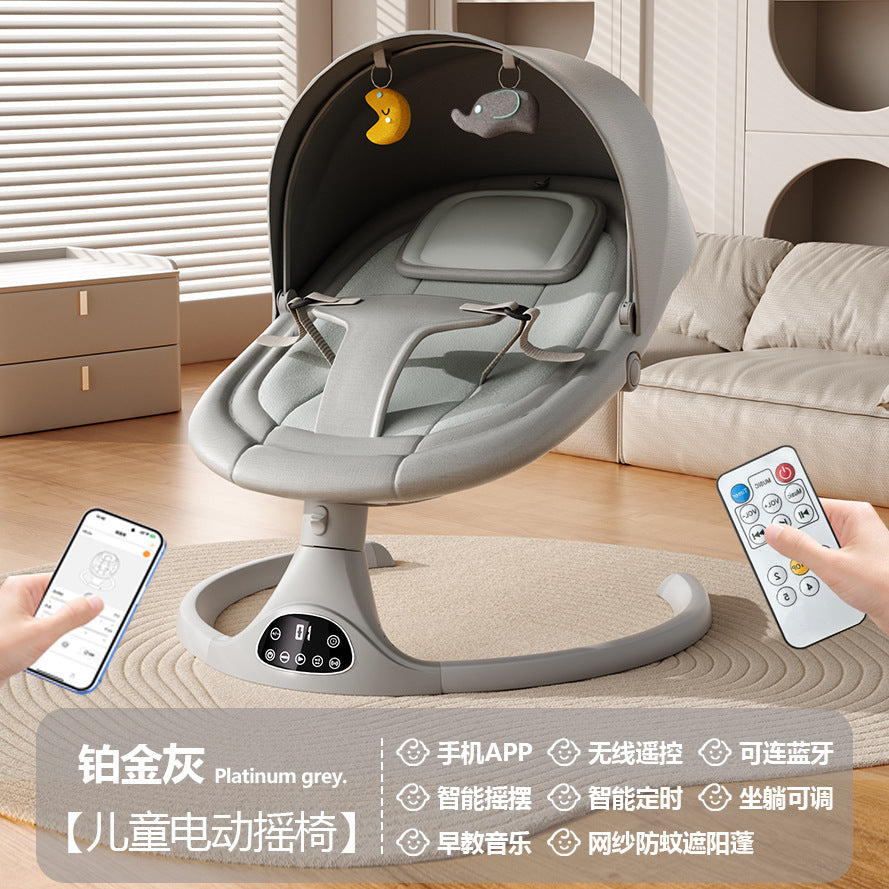 Baby Electric Soothing Cradle Bed Artifact Baby Multifunctional Sitting and Reclining Rocking Chair APP Remote Control