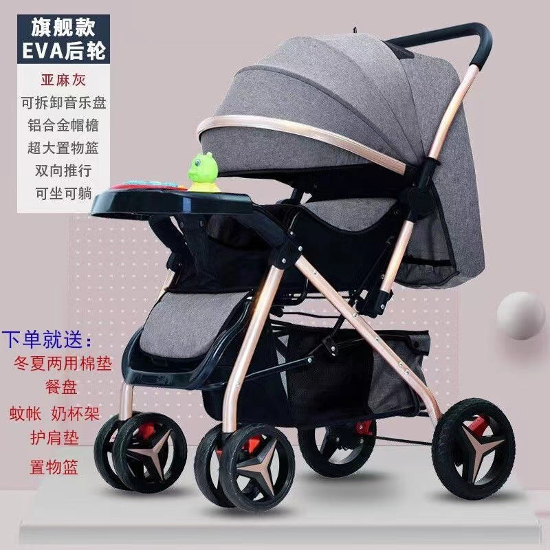 Baby stroller - reclining, lightweight, foldable, 2-way pushchair for infants and toddlers (0-3 years)