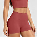 Amazon high-waisted butt-lifting yoga shorts - seamless peach lift, workout leggings, activewear, no camel toe