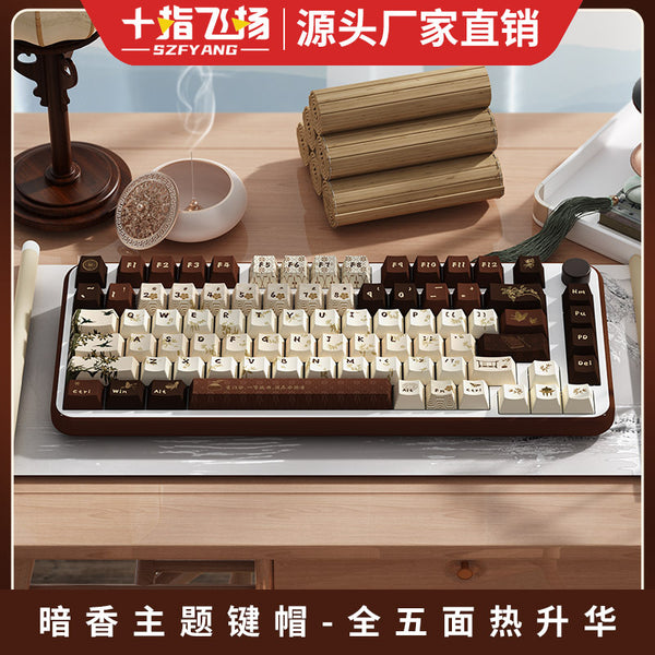 Dark fragrance, original theme keycap, original height, cute girl creative keyboard cap