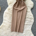 Slightly mature royal sister style sleeveless knittingsexydress women's summerk-style high waist waist slimming lookwork clothing long skirt
