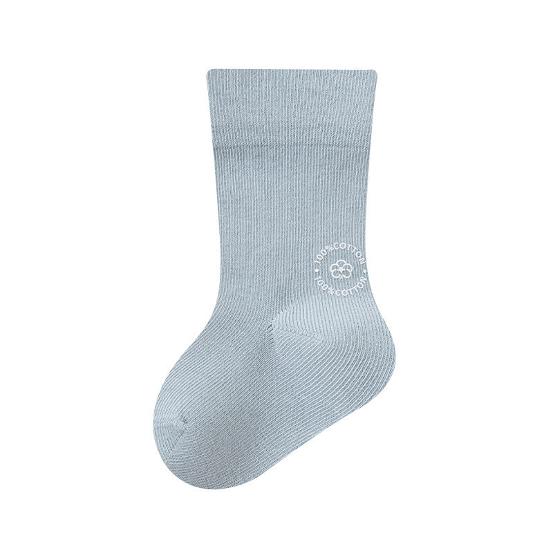Babylonian combed cotton pure colorkidsknee socks baby socks boneless loose mouth 100 cotton antibacterial infant socks