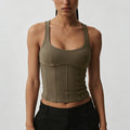 Naked bubble wrap push-up anti-sagging sling beautiful back fitness tops vest yoga bra halter sports intimates women