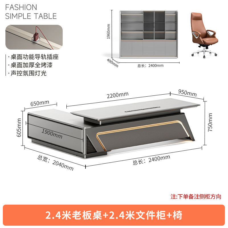 Saint li paint boss table technology sense executive table casual modern classy paint president table office desk and chair