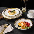 Embossed minimalist solid color ceramic bowls, plates, and dishes - premium, high-end design for hotels, restaurants, steak plates, fruit salads, and dessert bowls