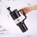 fashioncasual40oz car cup stanley 304 stainless steel thermos cup large capacity handle straw cup