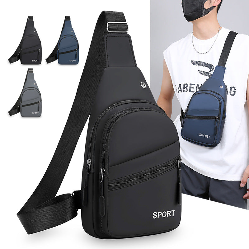 Simple breast bag men's bag new business leisure shoulder bag texture chest bag foreign style versatile oblique span bag