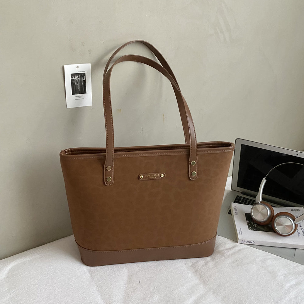 popular leopard print large-capacity shoulder bag for women fall and winternew arrival high-looking vegetable basket easiest for match tote bag