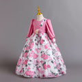 Ready-to-ship wholesale children's princess dresses, floral chiffon formal dresses, baby girl model runway dresses, kids' dresses