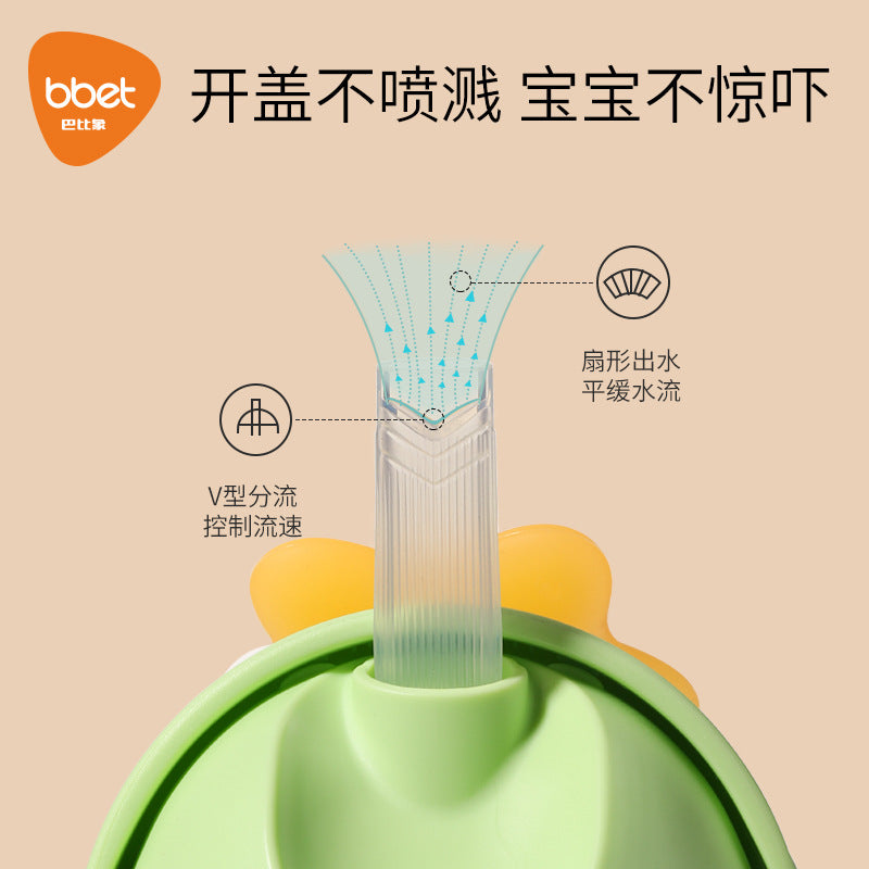 Babycare elephant training cup - 2-in-1 sippy cup for babies 6 months+ - perfect for water and milk