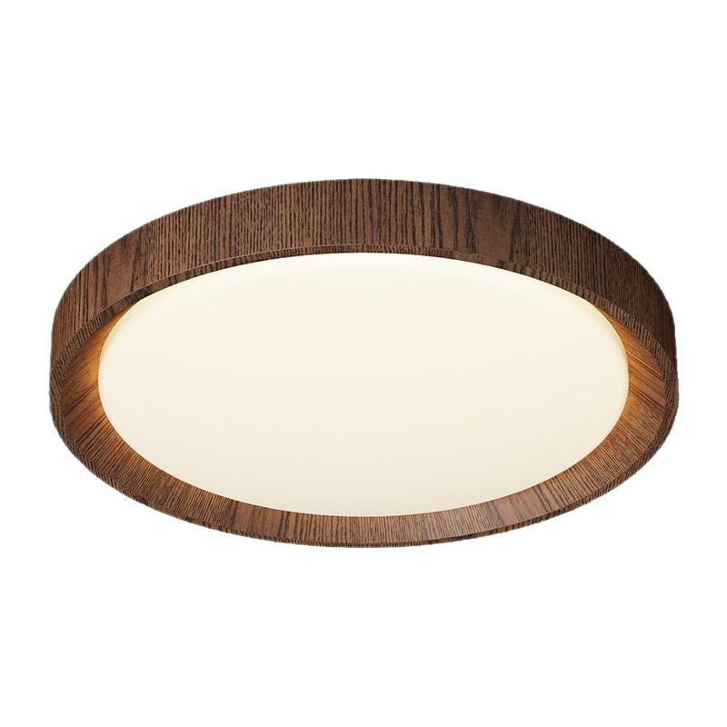 Master Bedroom Light Advanced Sense Wabi Wind Home Eye Protection Full Spectrum Room Light Vintage Walnut Grain Study Lighting