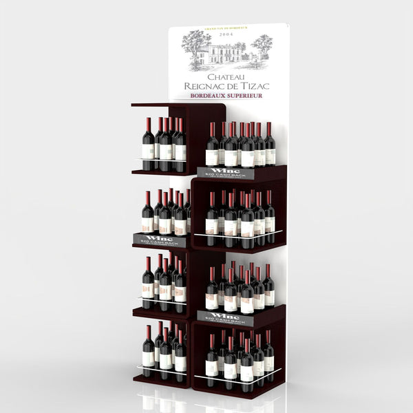 Supermarket red wine display rack High-end wine display rack Wine Baijiu floor red wine rack Wine shelf