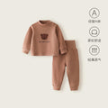 Baby comfort fleece set - high-waisted, belly-supporting, seamless, class a, extra thick, warm set - autumn/winter separates - 95% cotton set