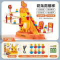 Authentic milk dragon new electric climbing stairs toy duck slide track educational toy children's day gift