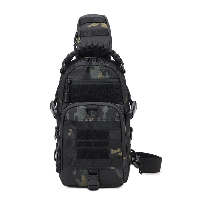 Cross-border new tactical breast bag men's outdoor messenger bag men's large-capacity sports and leisure camouflage shoulder backpack