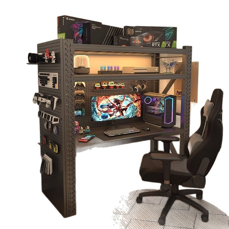 Shelf computer desk self-study desk multi-layer storage rack express rental house living room multi-functional sundries storage rack
