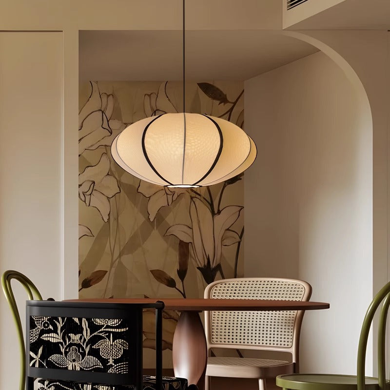 Huiyuan Restaurant Light Medieval Retro 2025 New Modern Fabric Lighting Dining Table Bar Bedroom Chandelier E