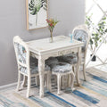 Dining table for home, small apartments, minimalist modern glass and solid wood folding rectangular dining table, european style dining table and chair set