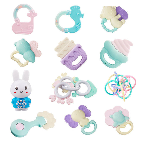 Cross-border  export newborn infant hand rattle toy toothpaste puzzle 0-12 months baby boy and girl