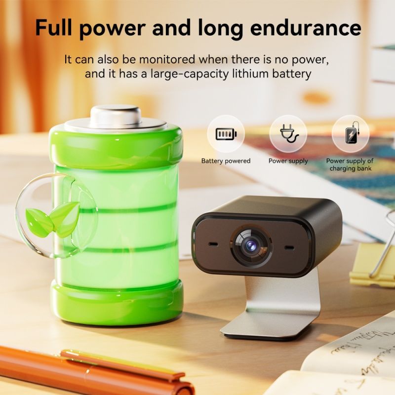 New wifi wireless security camera for home use - ultra-long standby, remote mobile viewing, no power or network required, hd night vision