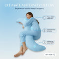 maternity pillow, waist support, side sleeping support, abdominal pillow, cervical spine protection, sleep aid, special bed long leg pillow