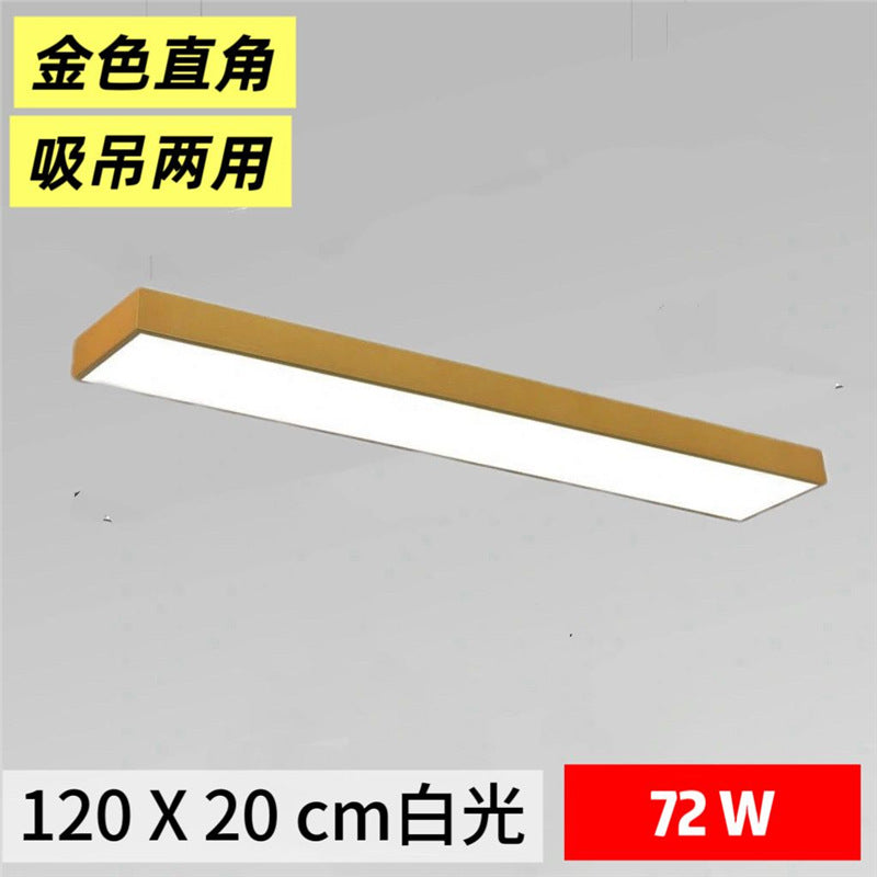 Led strip light ceiling fixture for live streaming, hair salons, gyms, supermarkets, offices, shops, and malls - rectangular pendant light